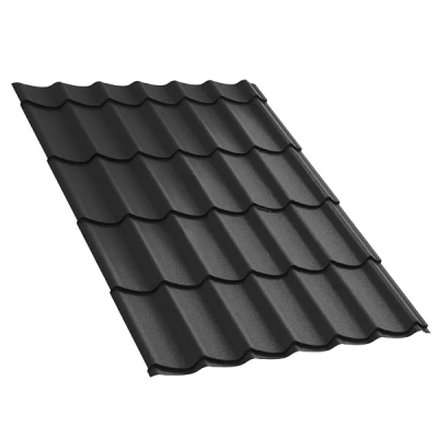 Металлочерепица Ламонтерра VALORI 0,5 мм ( DarkGrey )